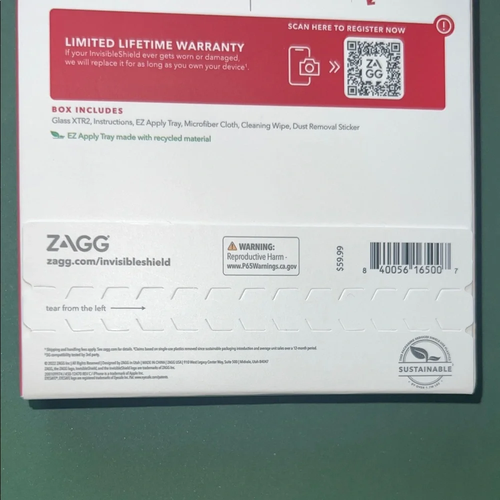ZAGG InvisibleShield Glass XTR2 Screen Protector for iPhone 14 Pro - Blue
